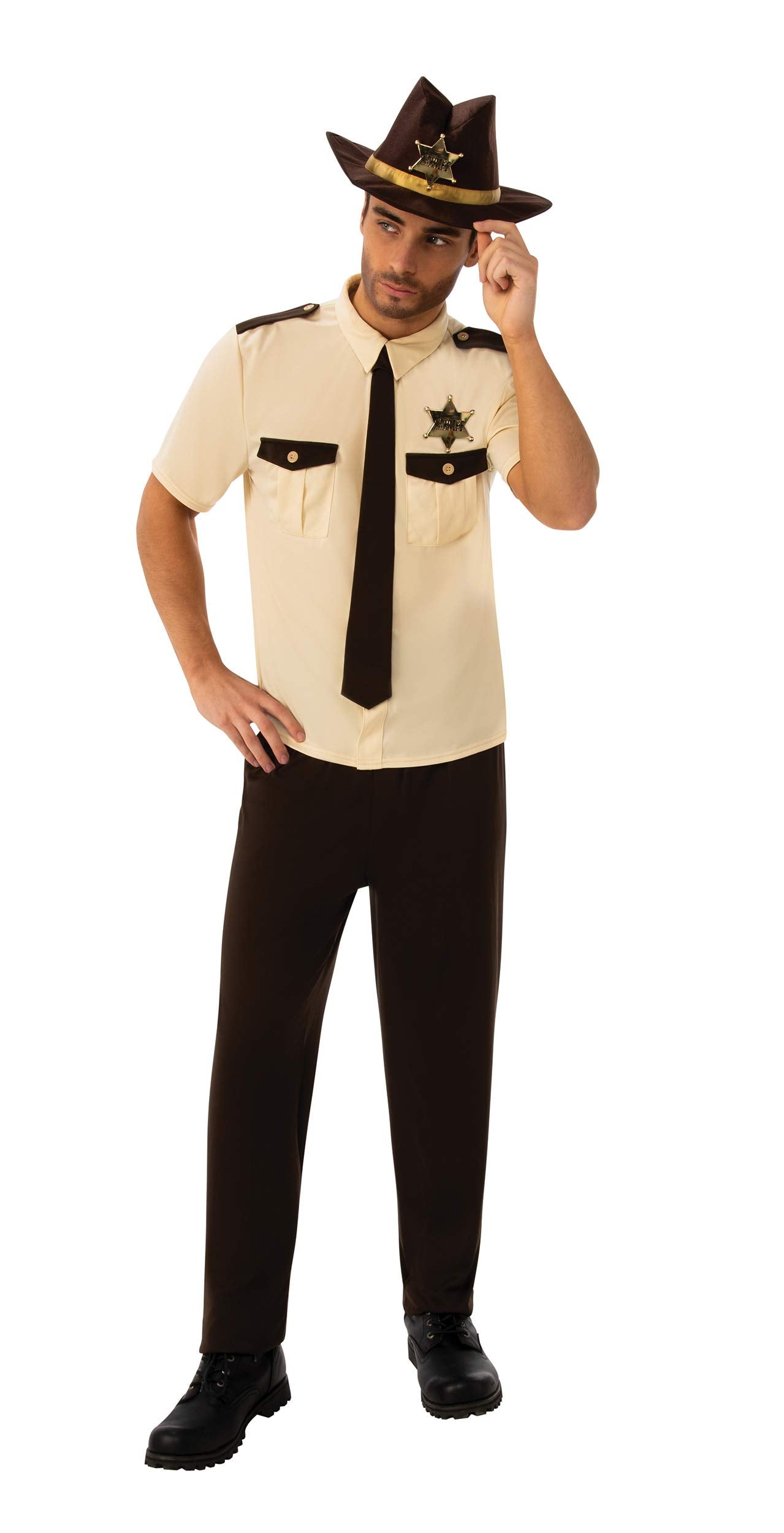 Bristol Novelty AF163 US Sheriff (BN Original) STD Costume, Men, Black, Beige, Standard