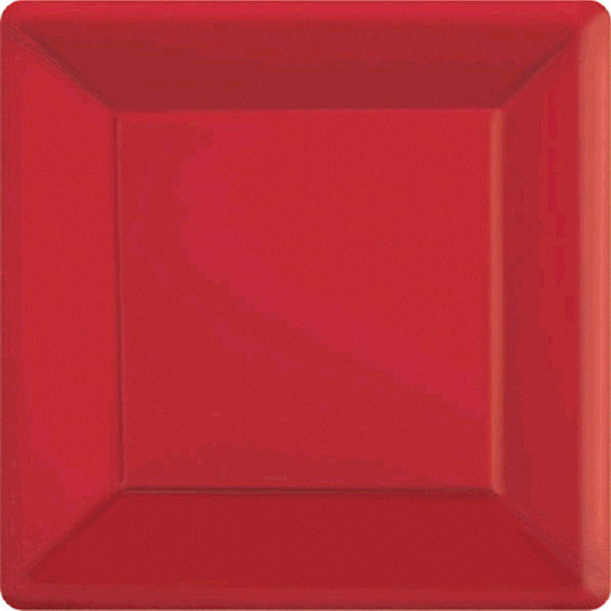 Apple Red Square Paper Plates 18cm /20