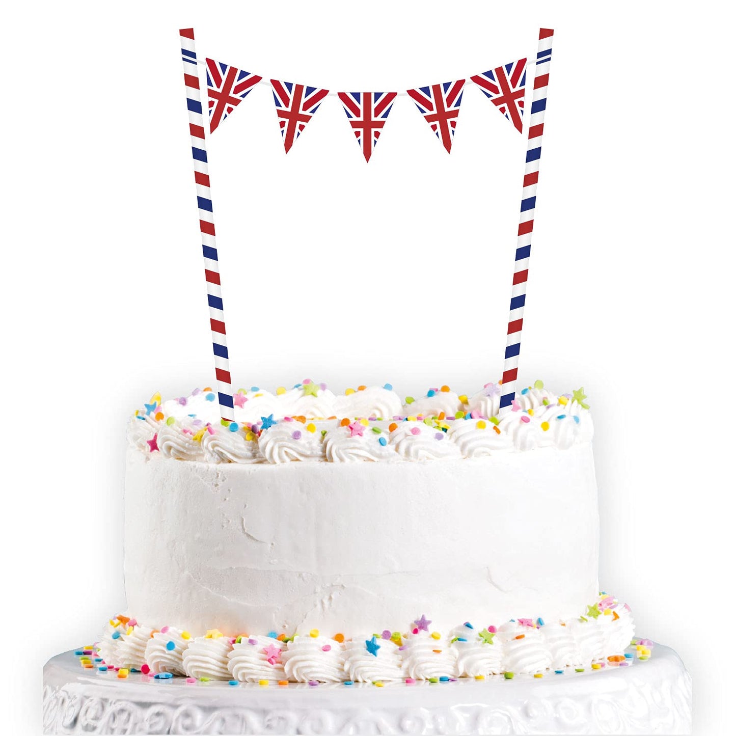amscan 9913016 A Day to Remember Bunting Cake Topper (6pcs, 19.7cm x 22cm)