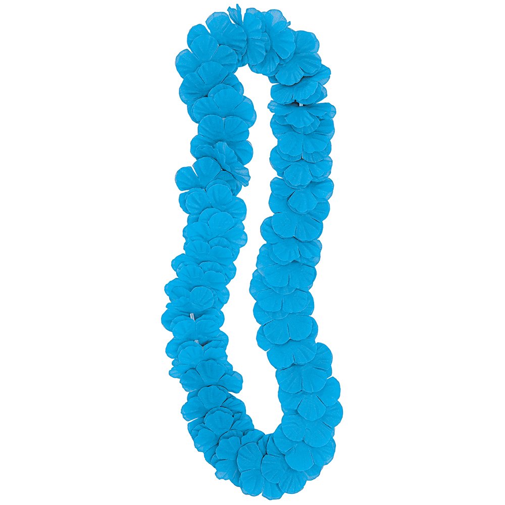 42" Flower Lei - Teal Blue