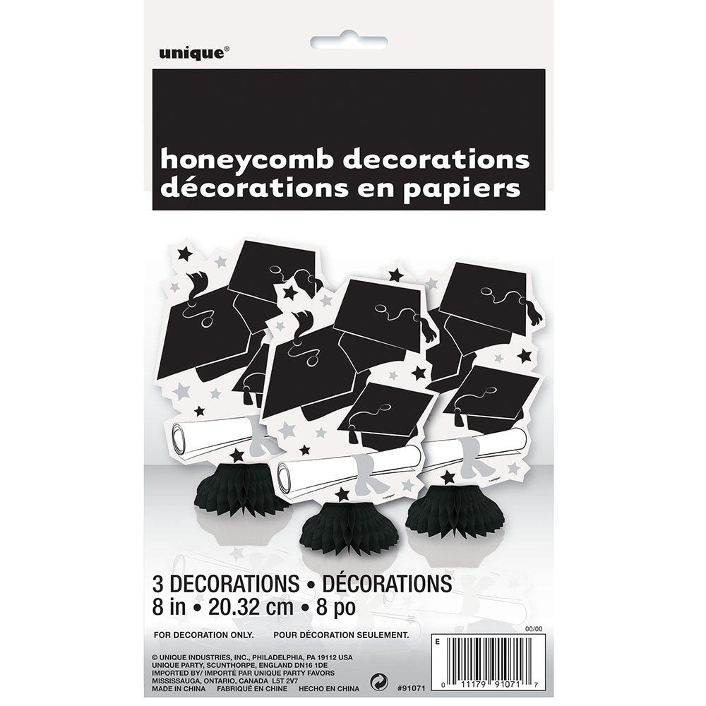 8" Mini Graduation Centerpiece Decorations, 3ct