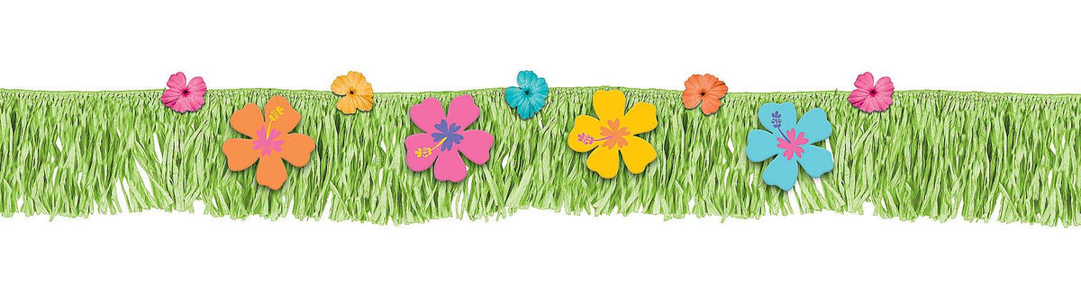 Hawaiian Hibiscus Fringe Banner 1.8cm x 22.8cm