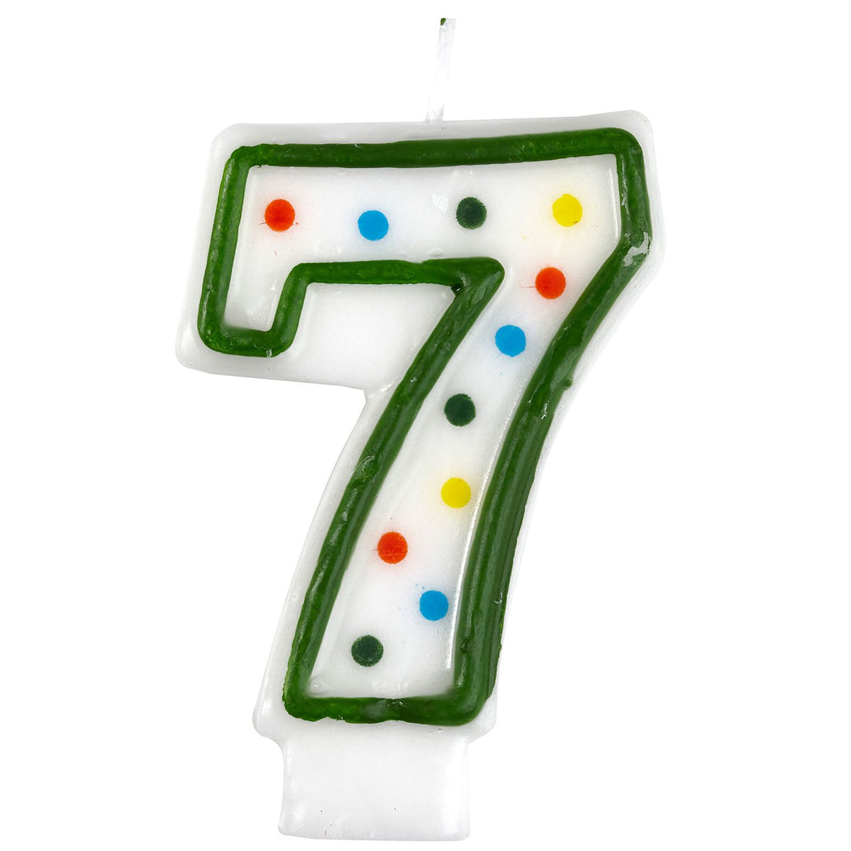 Polka Dot Birthday Candles Number 7 - 7.5cm