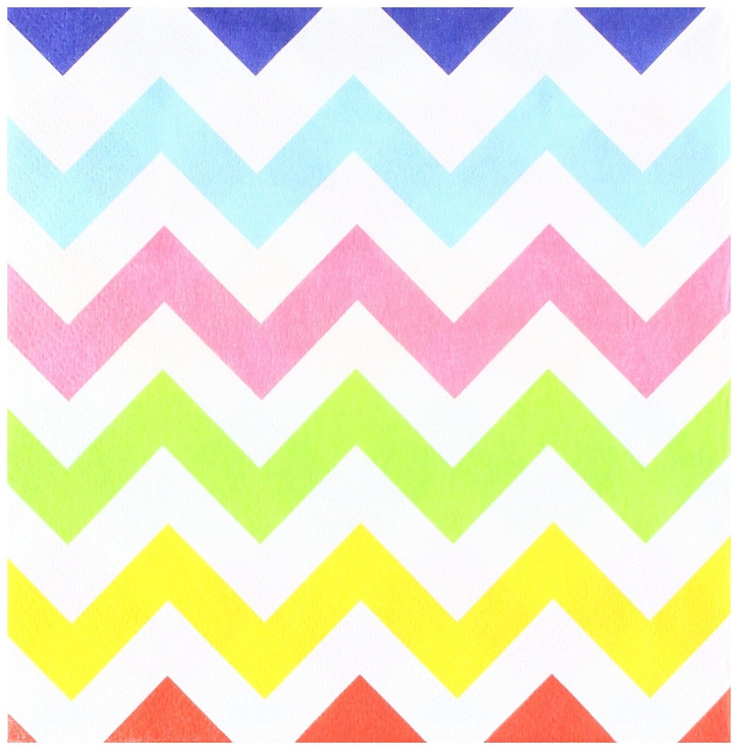 Amscan Rainbow Chevron Luncheon Napkins 33cm /16