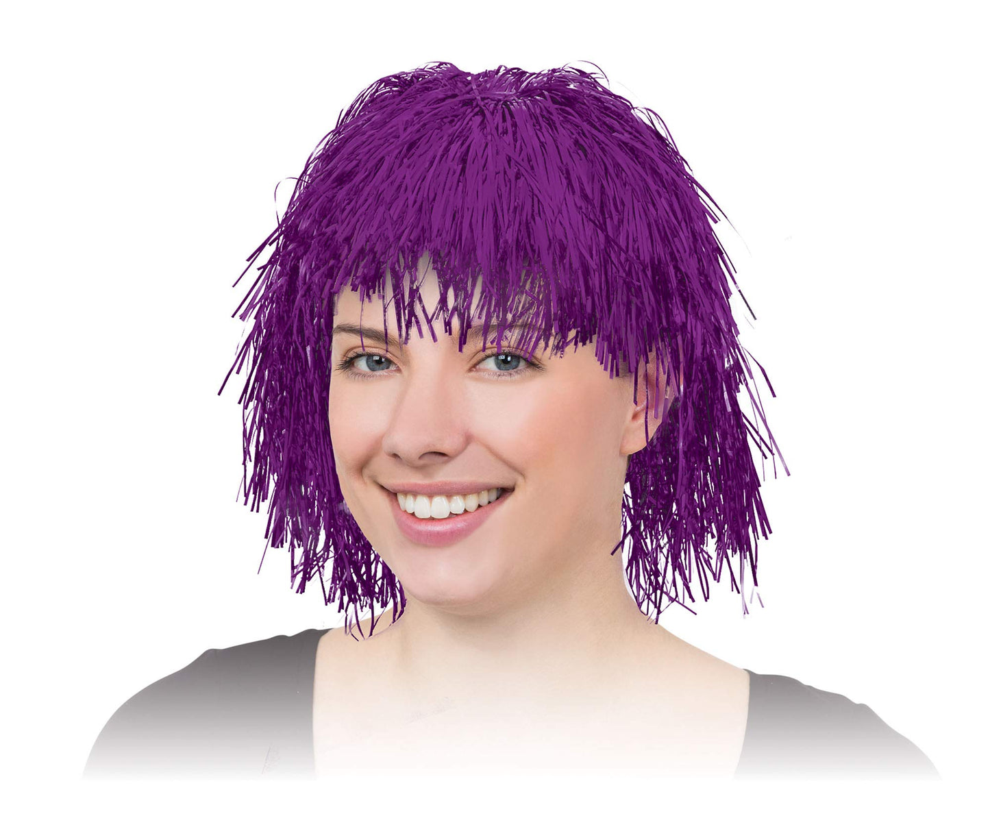 Bristol Novelty BW132 Cerise Tinsel Wig Accessory, One Size