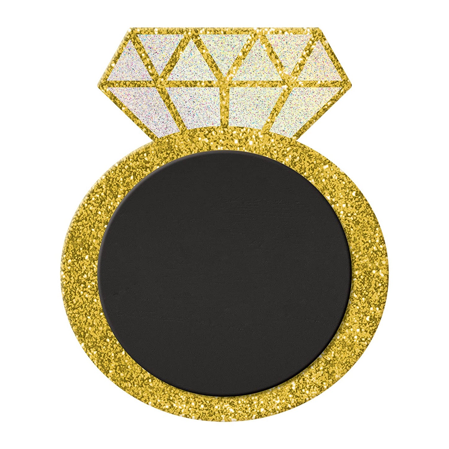Adult 1 Diamond Ring Stand-up Glitter Chalkboard Sign Decoration