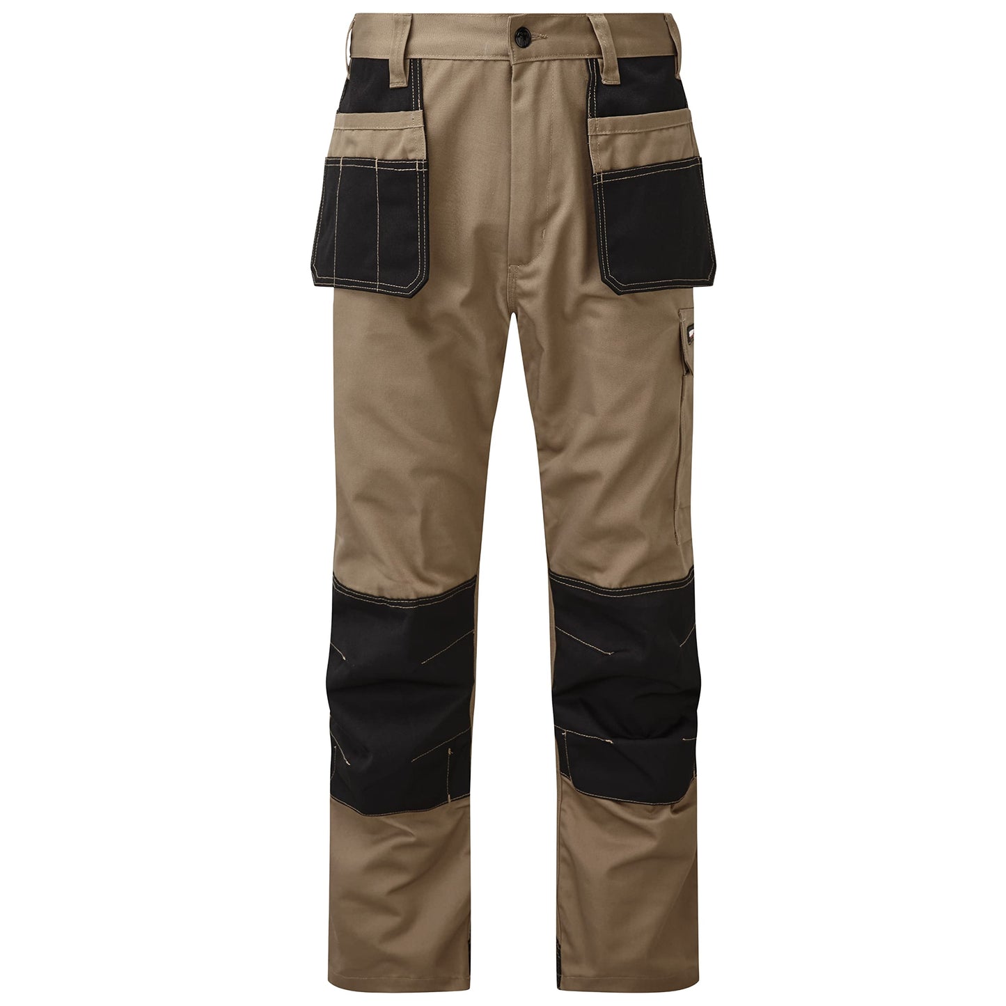 TuffStuff - Excel Work Trousers - 30ÔøΩÔøΩÔøΩ Waist - Stone - Cargo Trousers - Two-Tone - Work Trousers for Men - Triple Stitched Seams - Features Knee Pad Pockets