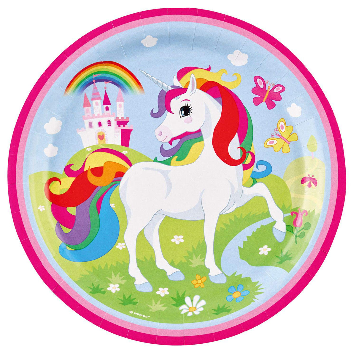 Unicorn Paper Plates 23cm (8 pk)
