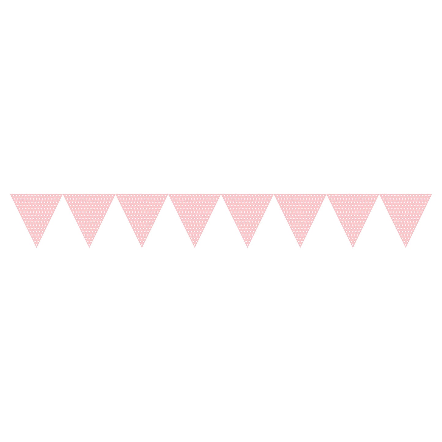 Creative Light Pink Polka Dot Paper Flag Bunting
