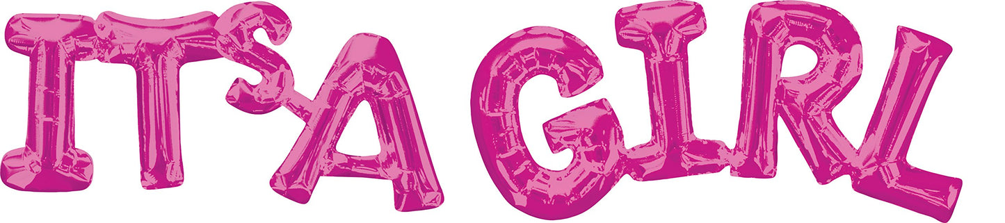 Amscan Phrase: ItS A Girl Pink