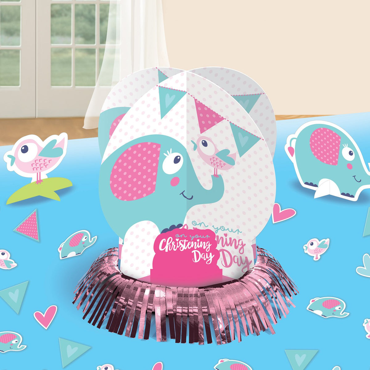 On your Christening Day Pink Table Decorating Kit /4