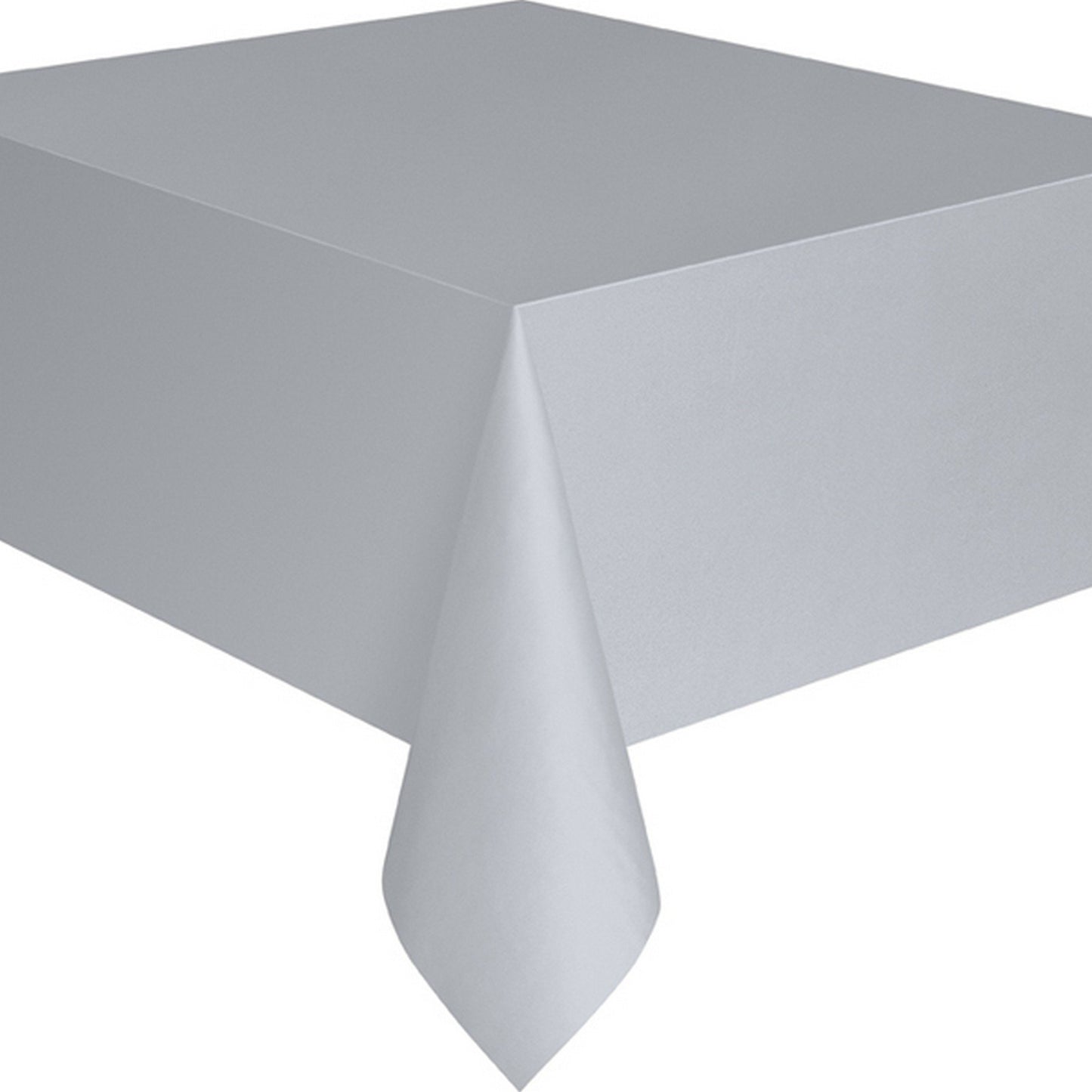 Unique Party - Silver Plastic Tablecloth, 9ft x 4.5ft