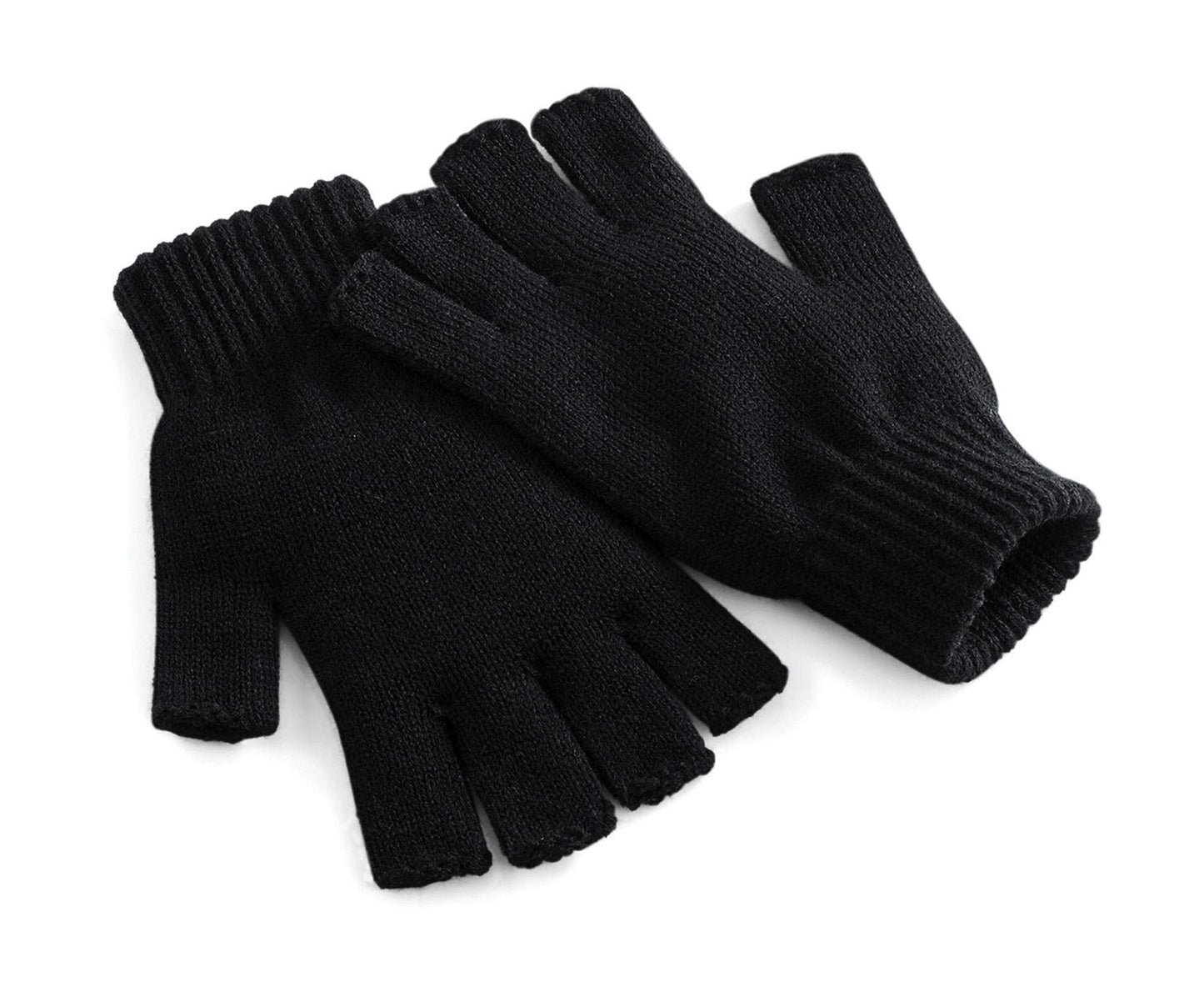 Beechfield B491 Fingerless Gloves - Black S/M