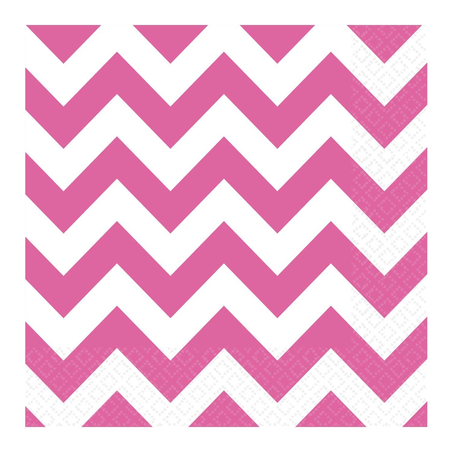 Bright Pink Chevron Luncheon Napkins 33cm /16