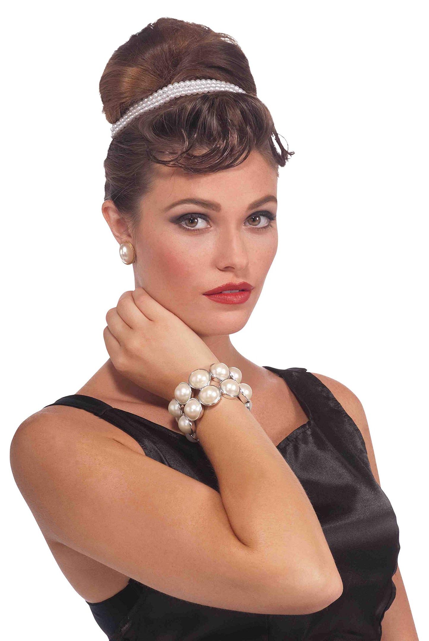 Forum Novelties BA1973 Pearl Bracelet, Women, Beige, One Size