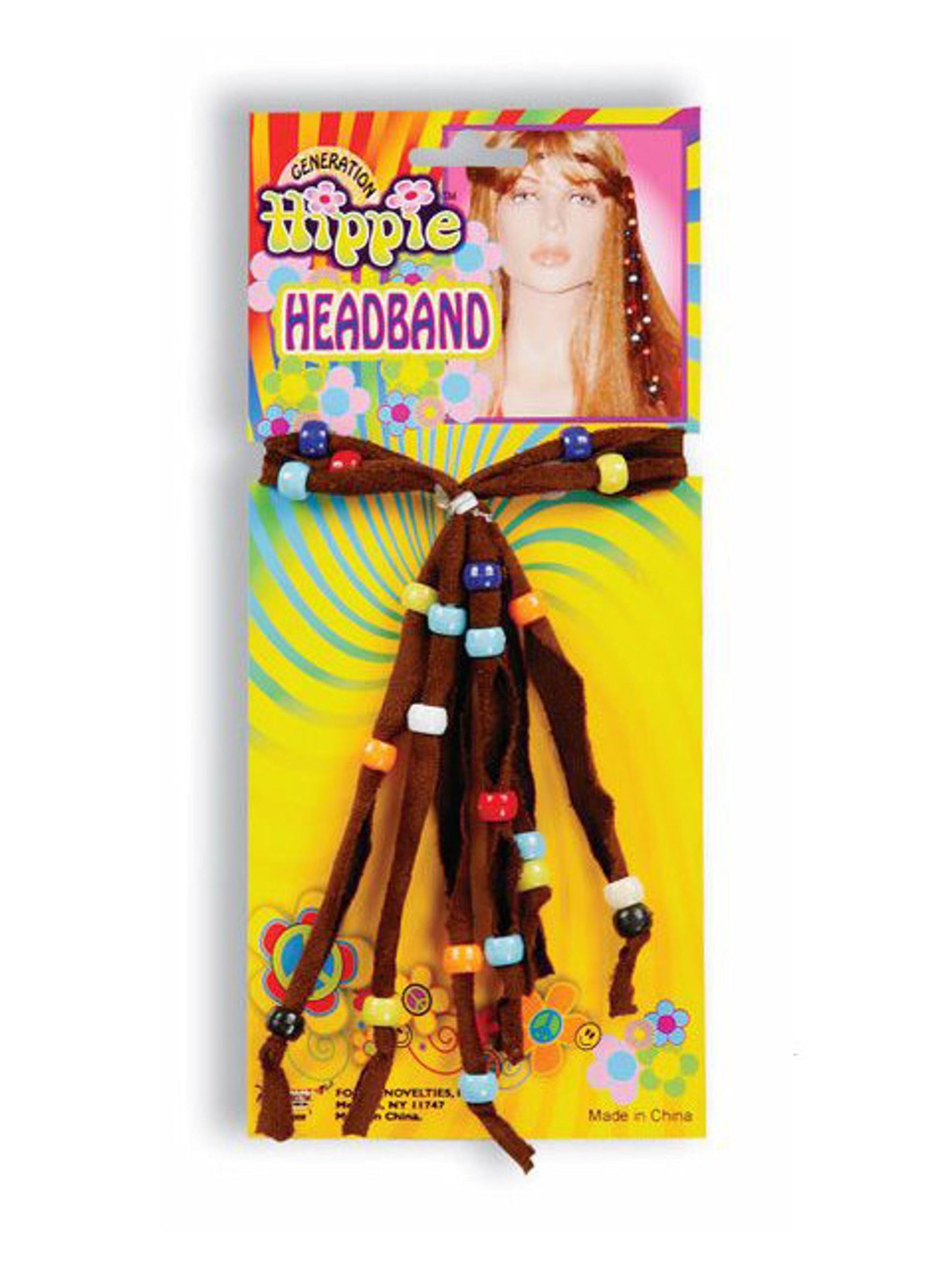 Forum Novelties BA1845 Hippie Headband, Women, Multi-Colour