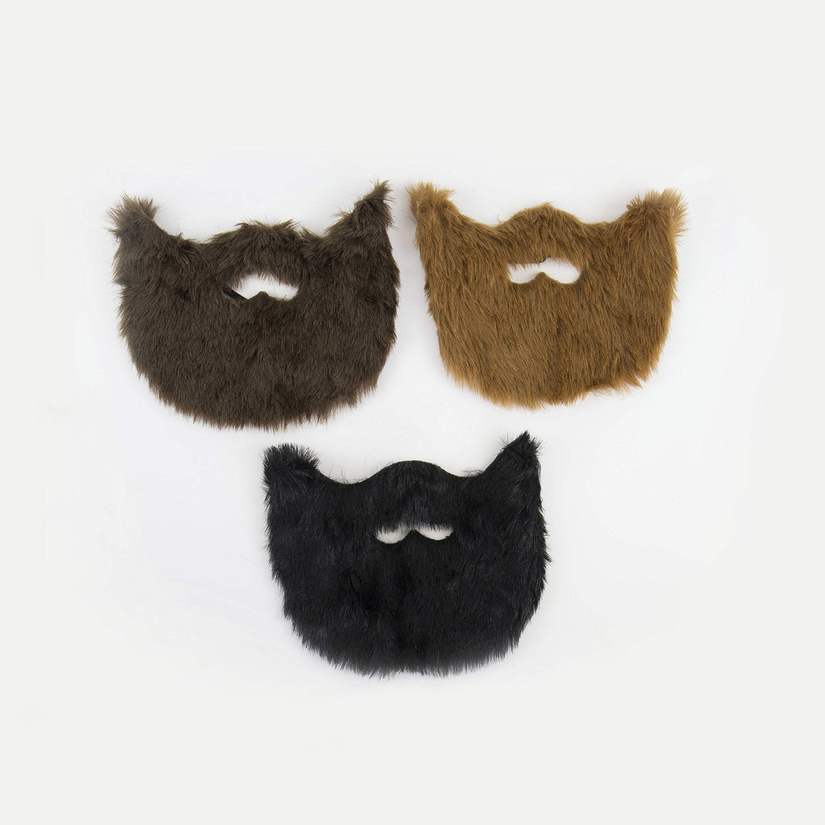 Gift Republic Emergency Beards - Dress Up Fake Beards 3 Pack, 18 x 12 x 4.5 cm, Multi-colour