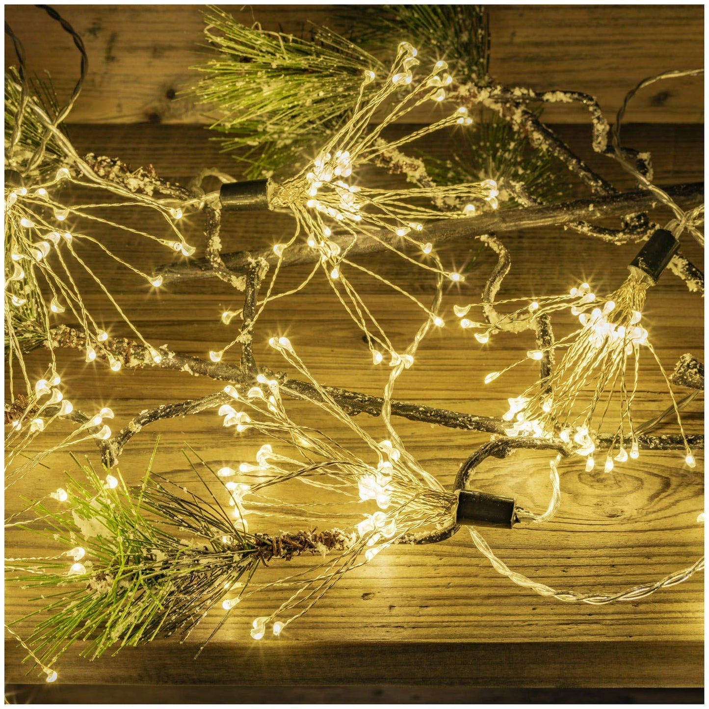 Noma Medium Firework Light Chain : 10x 16cm Balls : Easytimer : 600 Warm White LEDs : Mains : 6819334
