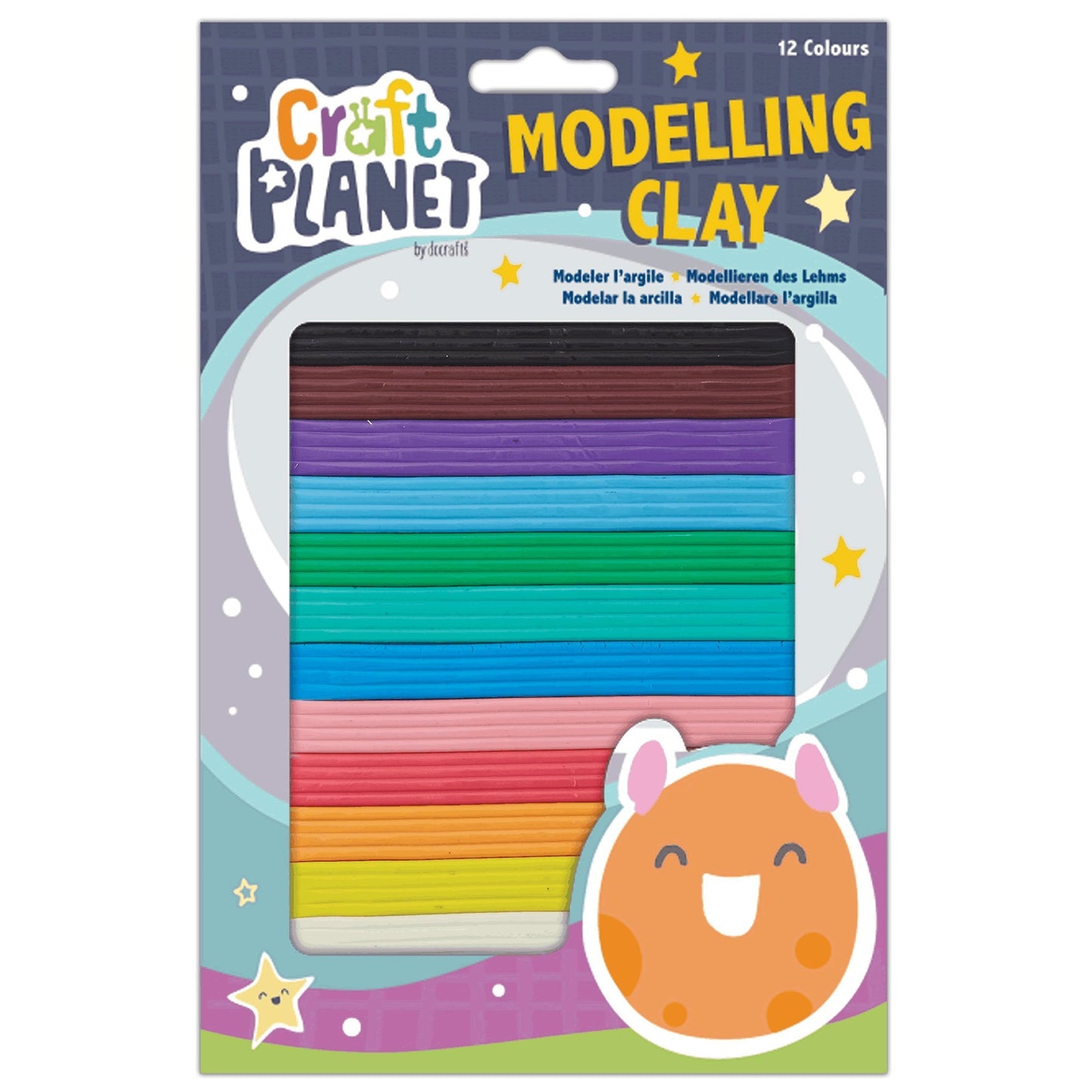 Craft Planet Modelling Clay 12 Colours, Multi