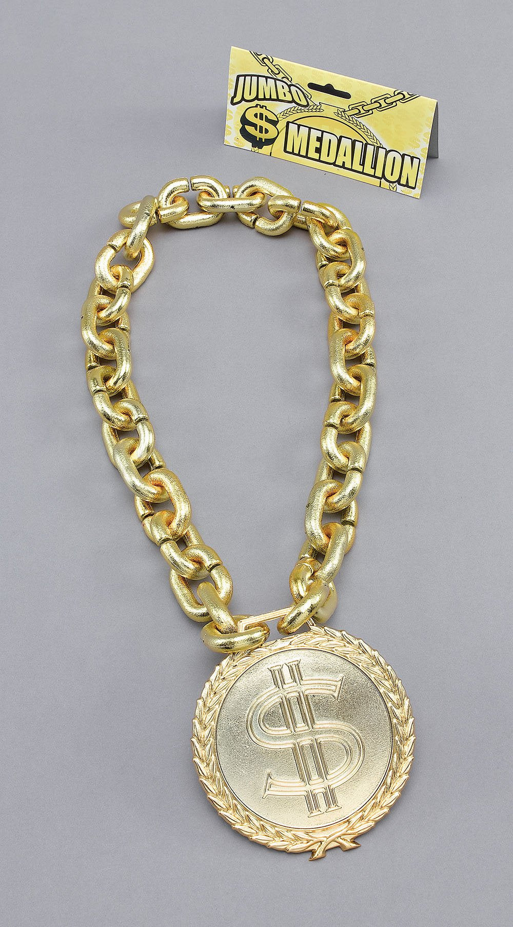 JUMBO DOLLAR SIGN MEDALLION PIMP GANGSTER