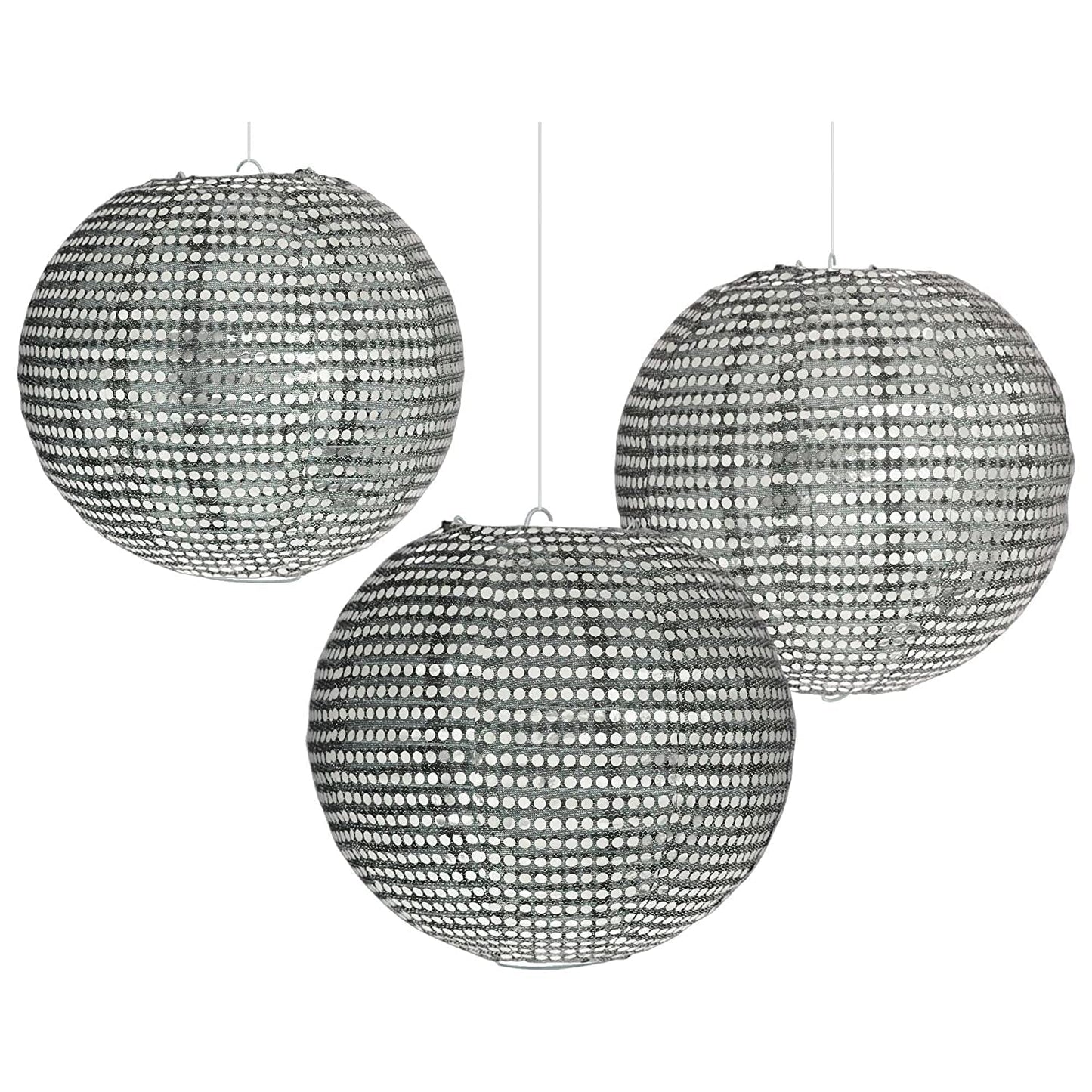 Amscan Lanterns Rnd Ppr Silver- 3 Pack