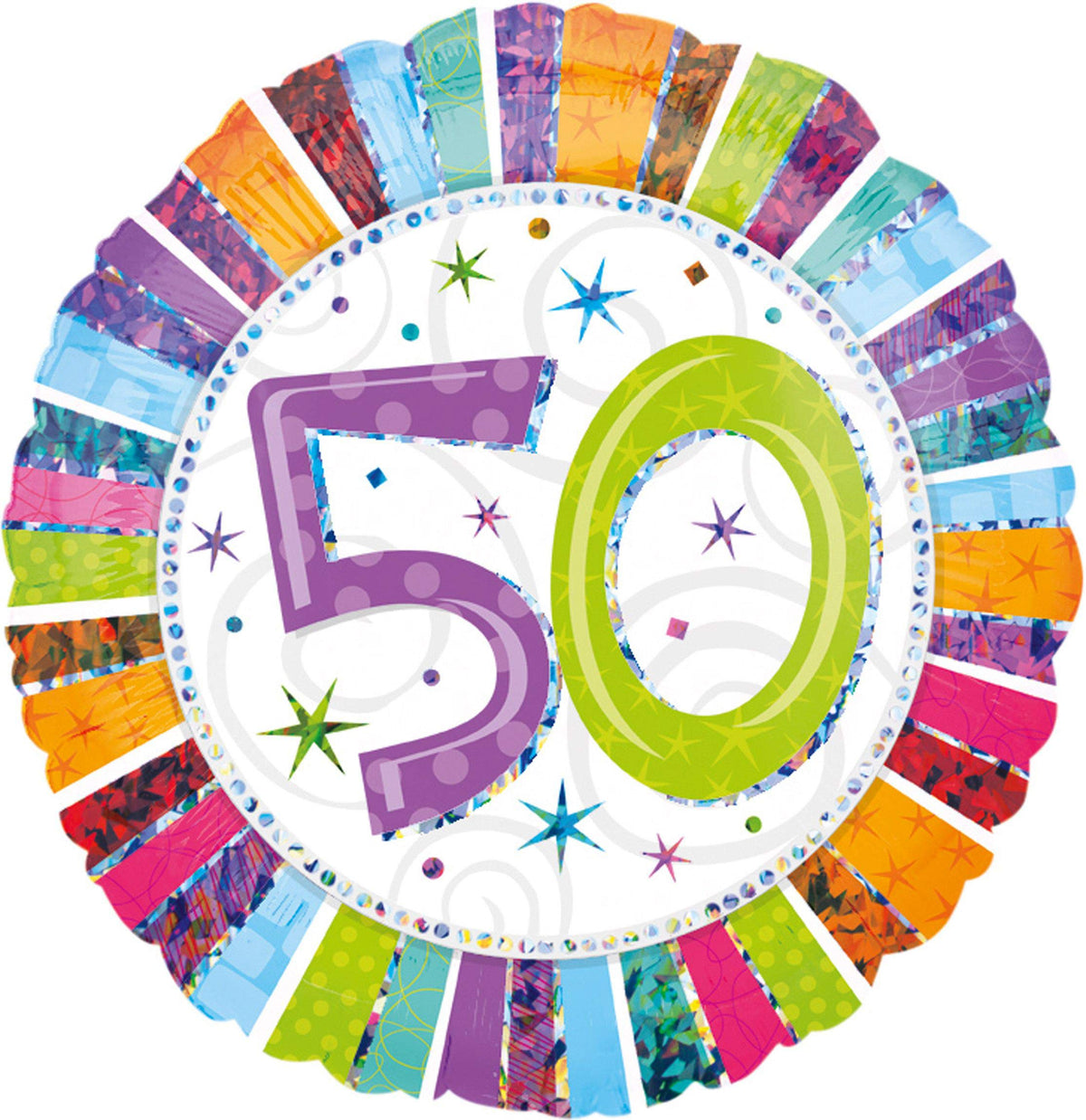 Amscan 50th Birthday Colour Blast Standard Foil Balloons S40-1 Pc