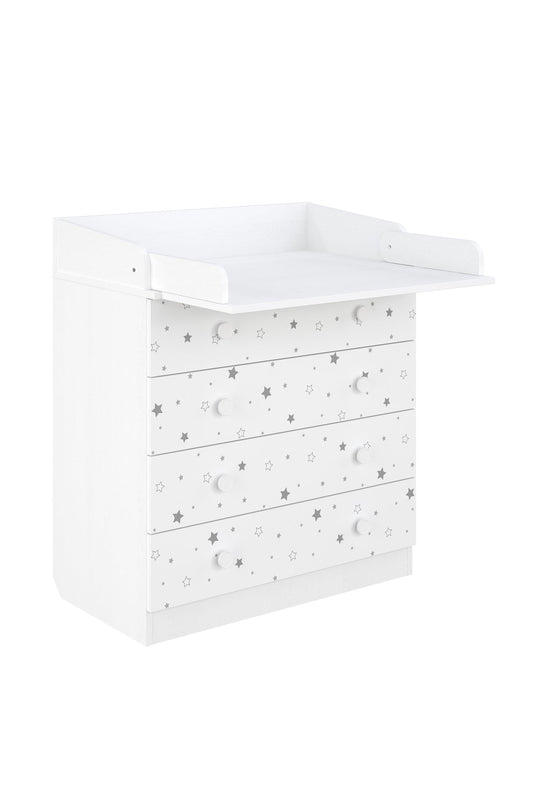 Shefa 800 Kids Changing Dresser Starlight White (2 boxes)