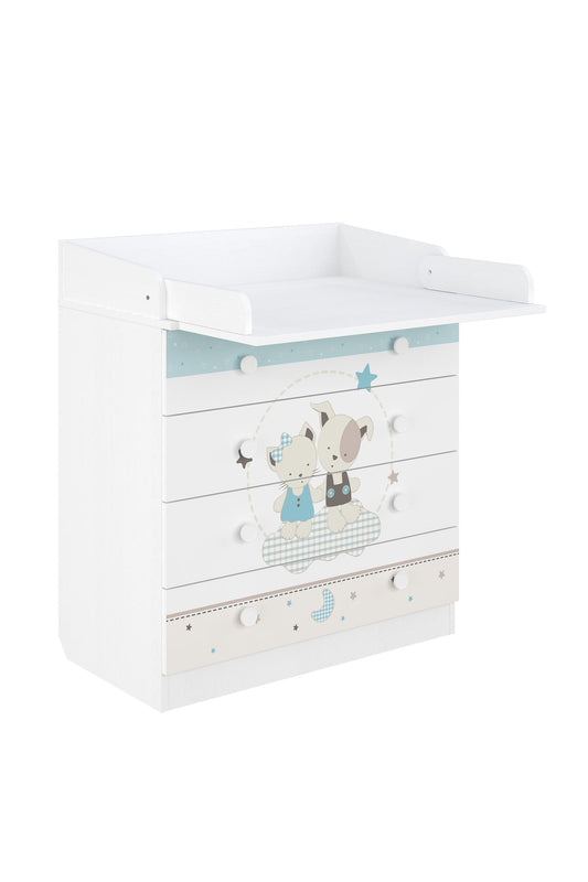 Shefa 800 Kids Changing Dresser Best Friends White (2 Boxes)