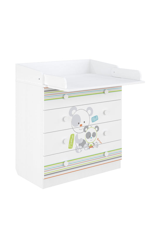 Shefa 800 Kids Changing Dresser Pandas White (2 Boxes)