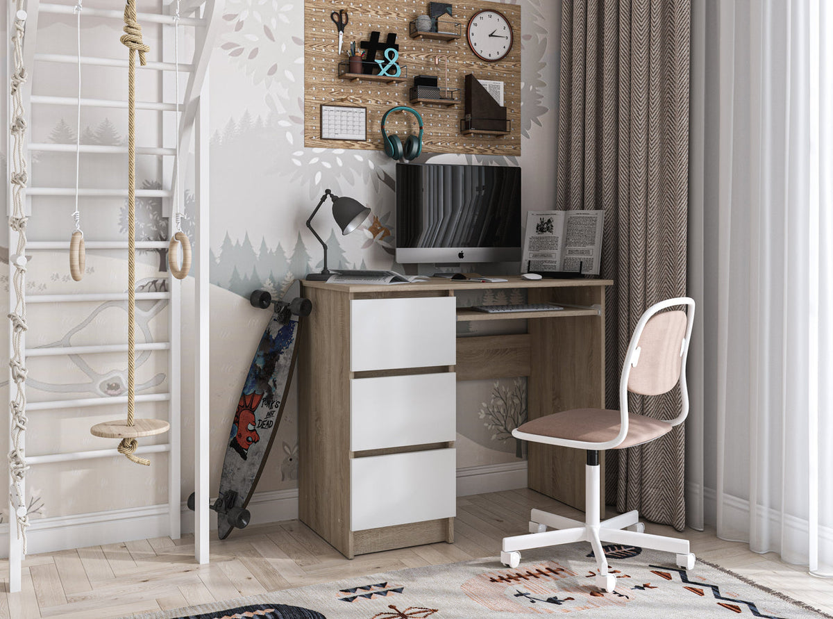 Shefa Line Computer Desk Cina Sonoma Oak (1 Box)