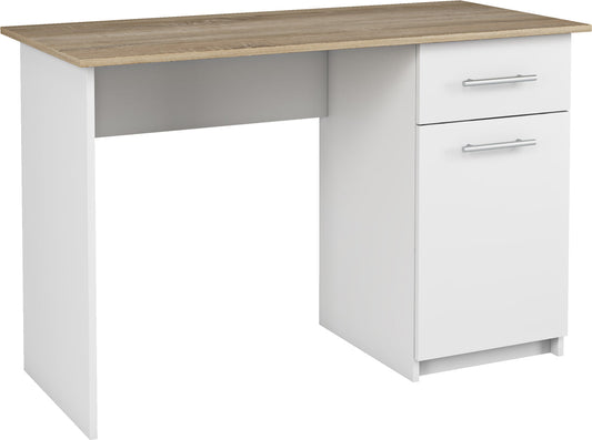 Shefa Line Computer Desk Mix Sonoma Oak - White (1 box)