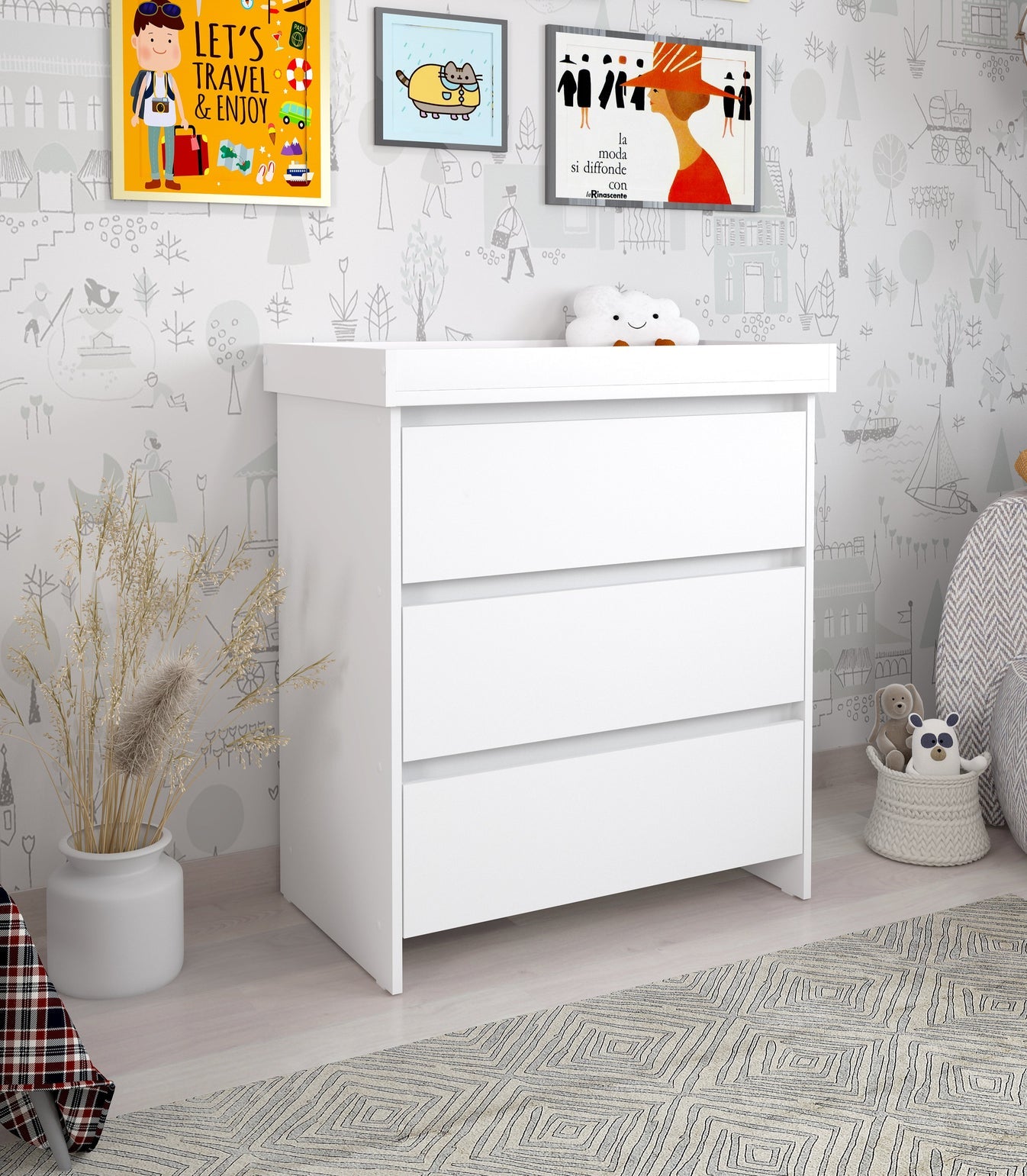 Shefa 880 Kids Changing Unit White (2 Boxes)