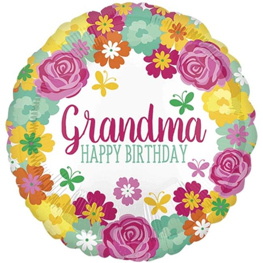 Grandma Floral Standard HX Foil Balloons S40