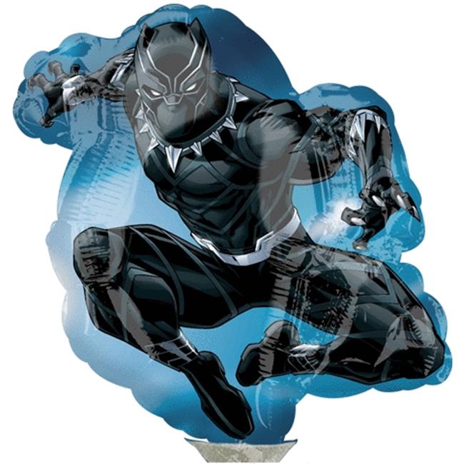 Black Panther Mini Shape Foil Balloon (Inflated Stick Included)