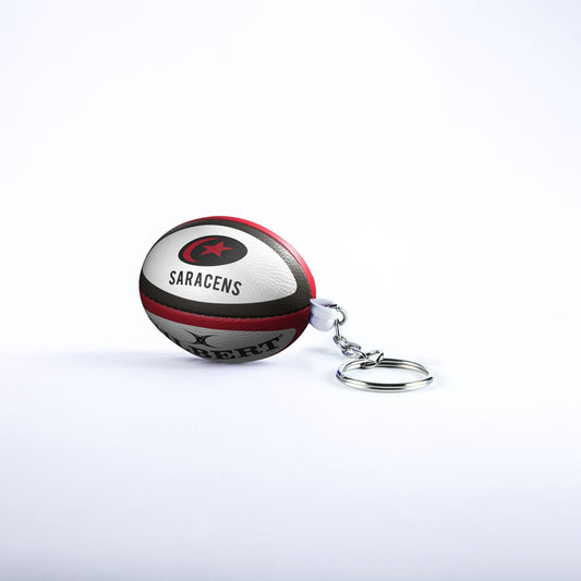 The Gilbert Rugby Ball Keyring Saracens