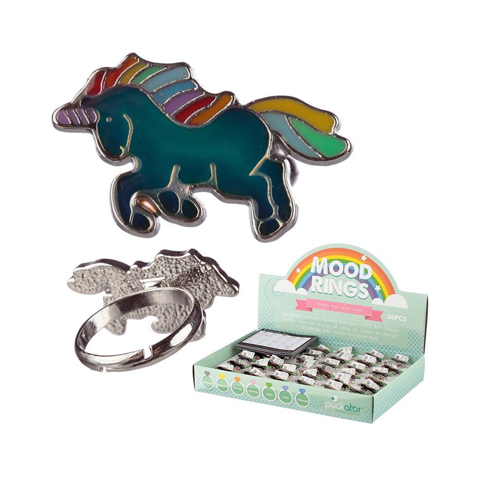 Enchanted Rainbow Unicorn Mood Ring - Qty 1 Ring