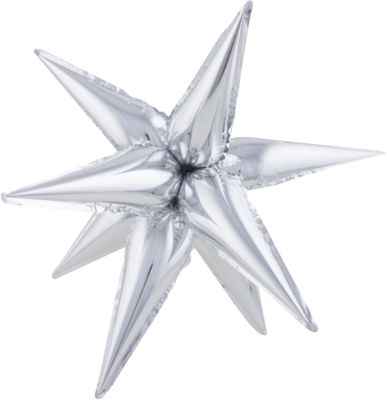 Foil balloon 20,2" exploding star silver