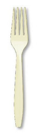 Vanilla Creme Heavy Weight Plastic Forks /48