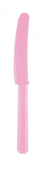 Bright Pink Plastic Cutlery Knives