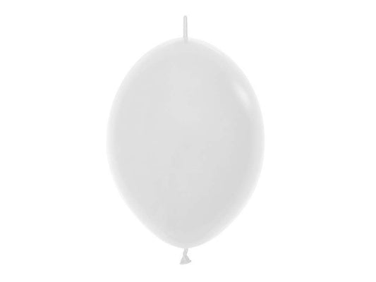 Fashion Colour Link-O-Loon Solid White 005 Latex Balloons 12"/30cm