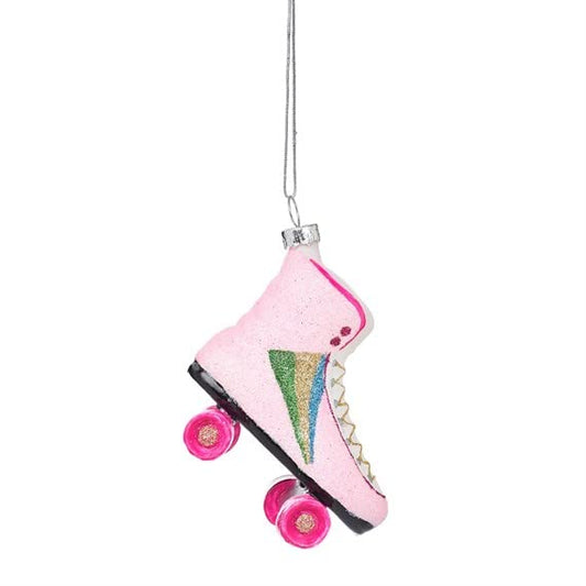 Retro Rollerskate Shaped Bauble