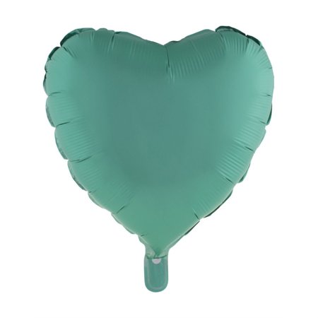 Foil balloon 18" heart chrome green