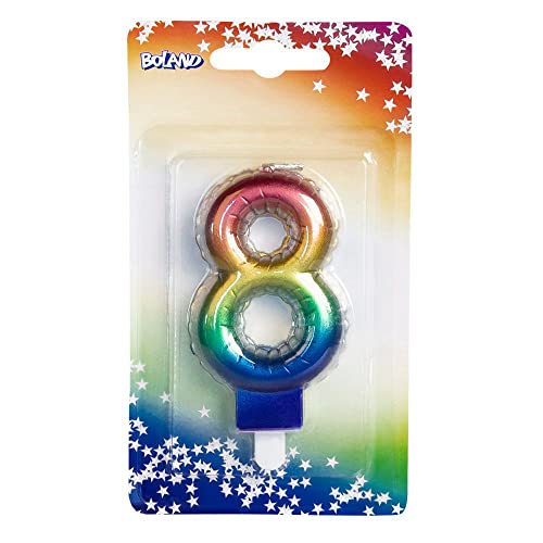 Boland - Number Candle, Different Numbers, Number, Cake Candle in The Shape of a foil Balloon, Decoration, Birthday, Anniversary