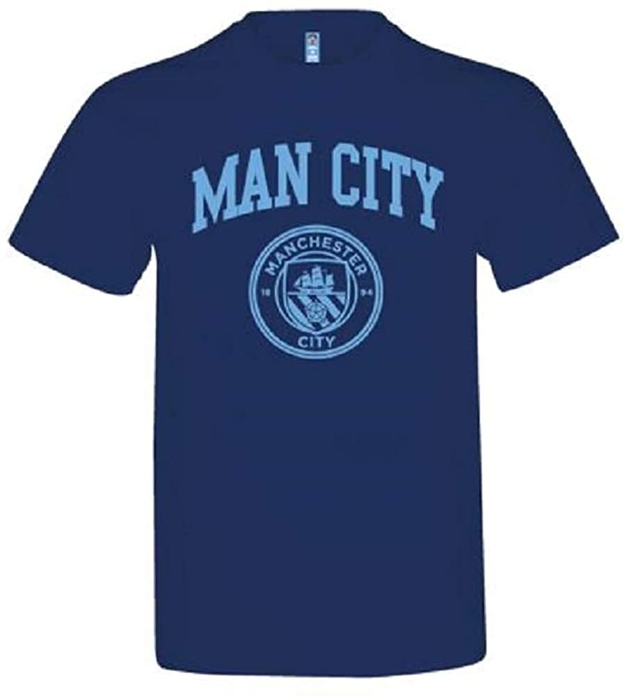 Man City Crest T Shirt Navy Adults L L