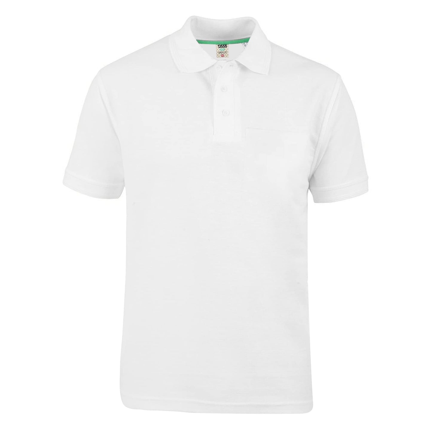 GRANT-White - D555 Fully Combed Pique Polo Shirt -5XL