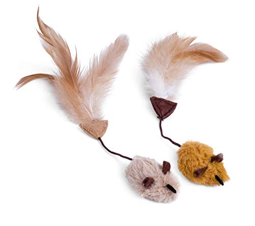 2 PACK FEATHER TAIL MICE X1