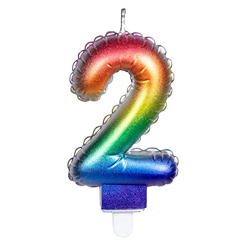 Boland - Number Candle, Different Numbers, Number, Cake Candle in The Shape of a foil Balloon, Decoration, Birthday, Anniversary