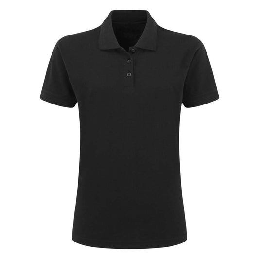 UCC 50/50 220gsm Ladies Pique Polo - Black - 8