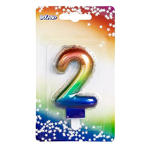 Boland - Number Candle, Different Numbers, Number, Cake Candle in The Shape of a foil Balloon, Decoration, Birthday, Anniversary