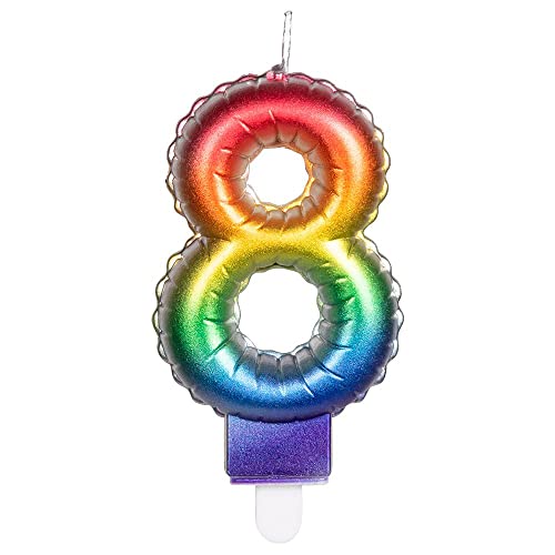 Boland - Number Candle, Different Numbers, Number, Cake Candle in The Shape of a foil Balloon, Decoration, Birthday, Anniversary
